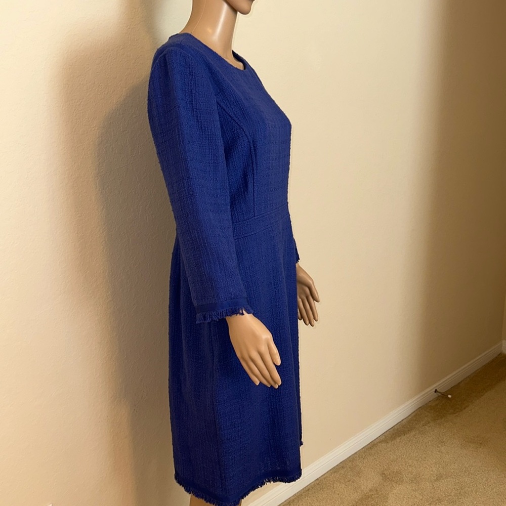 J. CREW Royal Blue Long Sleeve Dress - Picture 3 of 16